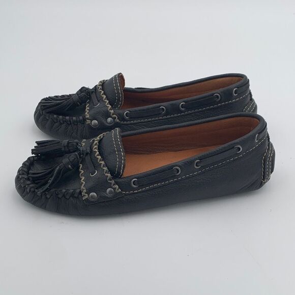 Patricia Nash Black Leather Tassel Loafers Italian leather Womans size 7.5 - Picture 4 of 10